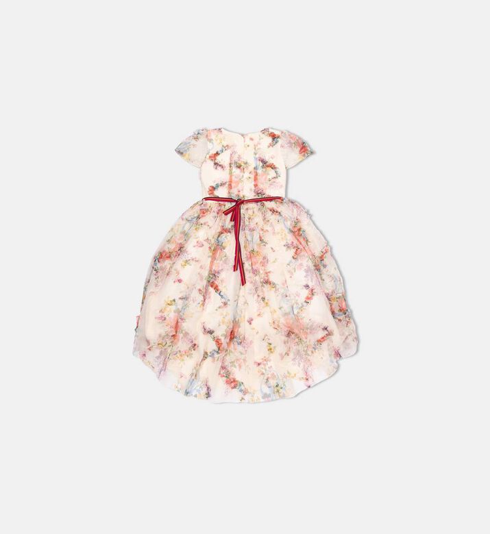 فستان بطول غير متماثل بطبعة أزهار