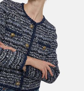 Weill Colorful Tweed Long-sleeve Jacket, Model View