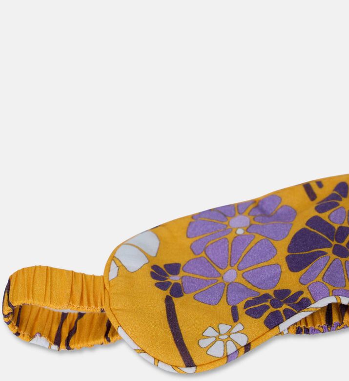 Karma on the Rocks Kiku Mustard Floral-print Eye Mask, Packshot View