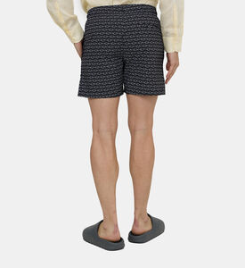 شورت سباحة بطبعة برباط خصر