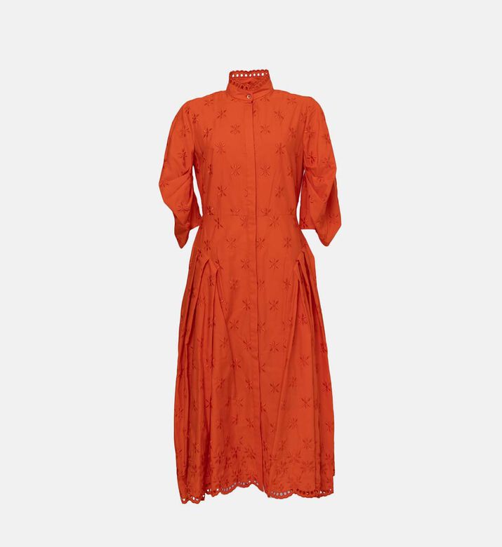 Zelda Puff Sleeve Waisted Midi Dress