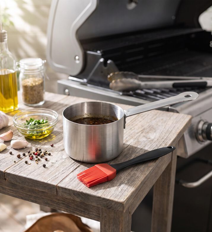 Barbecook Stainless Steel Brush Saucepot, Packshot View