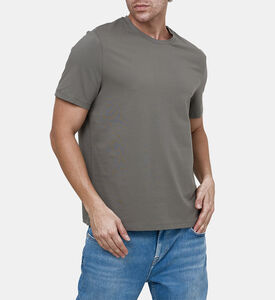 تيشيرت قطن بأكمام مطوية