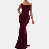 Satin Draped Bodice Mermaid Gown