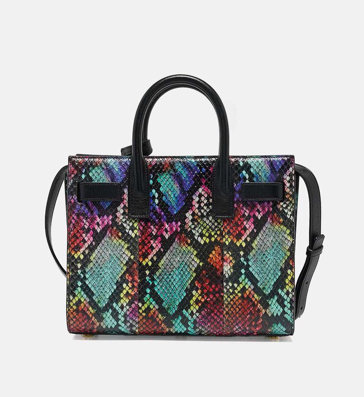 Yve Saint Laurant Python Nano Classic Sac De Jour Tote Bag Preowned