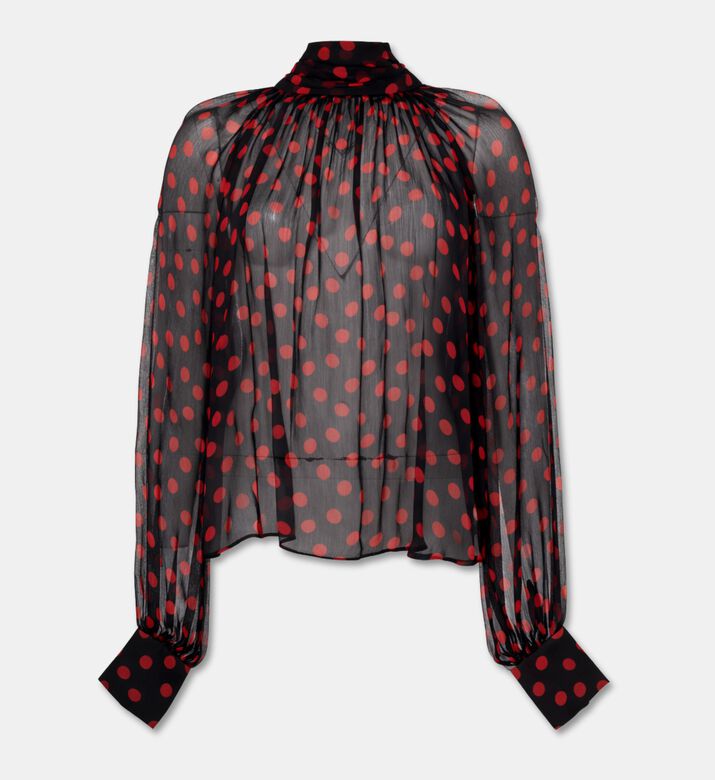 Ronny Kobo Polka-dot Long-sleeve Top, Packshot View