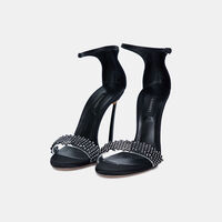Satin High Blade Heel Sandals