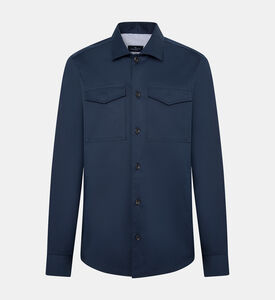 قميص فضفاض تويل بأكمام طويلة