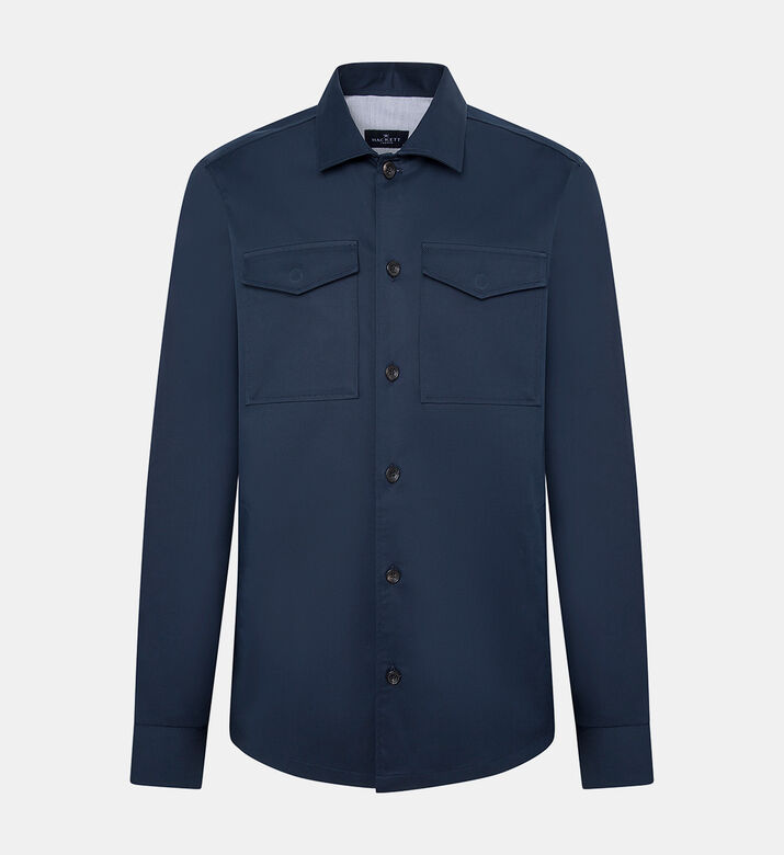 قميص فضفاض تويل بأكمام طويلة