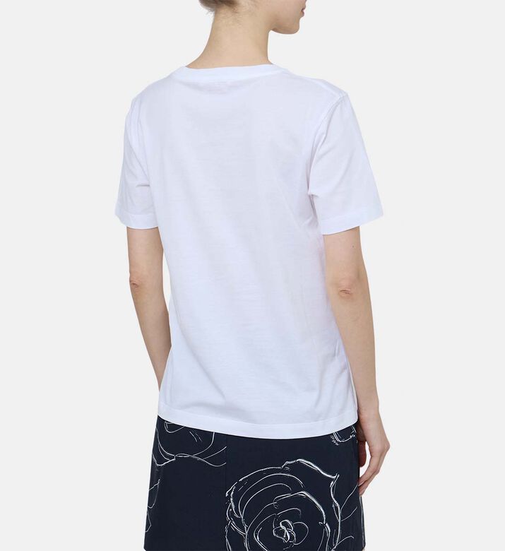 تيشيرت قطن مزين برقعة بحجر الراين