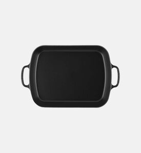 Le Creuset Cast Iron Rectangular Oven Dish, Black, 37-cm, Packshot View