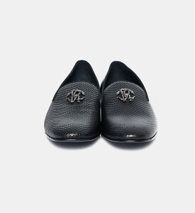 صندل جلد بنقشة أفعى