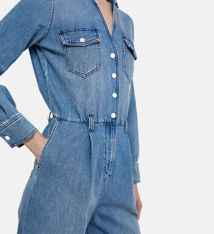 Fannie Wide-leg Denim Jumpsuit Fannie Wide-leg Denim Jumpsuit