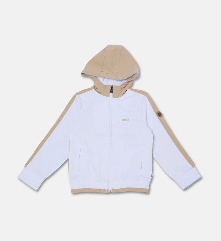 Boss Longs-sleeve Logo-print Hooded Sweatshirt, Packshot View