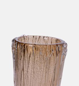 مزهرية كريستال ألبينيا ذهبية متوسطة الحجم