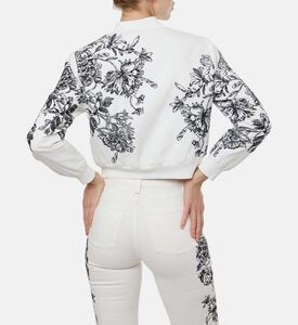 Alice and Olivia Floral-print Long-sleeve Jacket, Model View