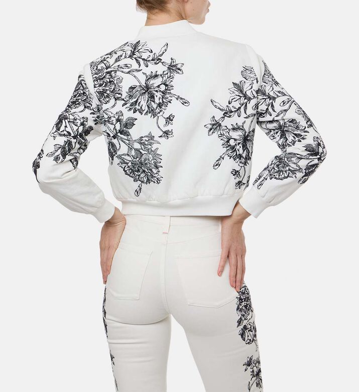 Alice and Olivia Floral-print Long-sleeve Jacket, Model View