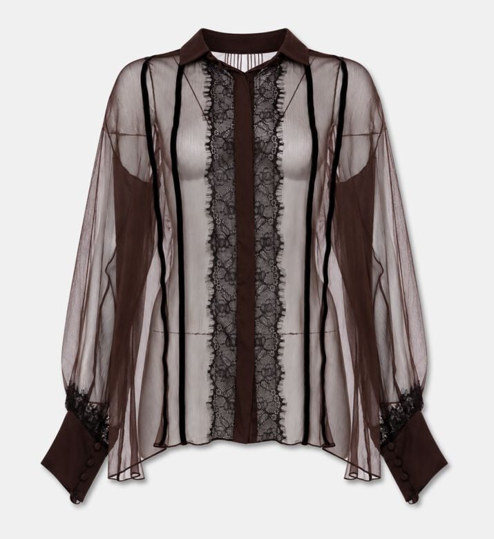 Blue For Burgundy Shirt Chiffon, Packshot View
