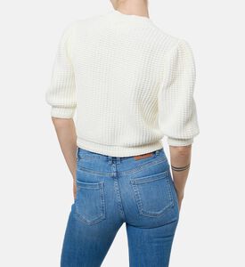 Ba and Sh Button-down Long-sleeve Cardigan, Off-white, S, Model View