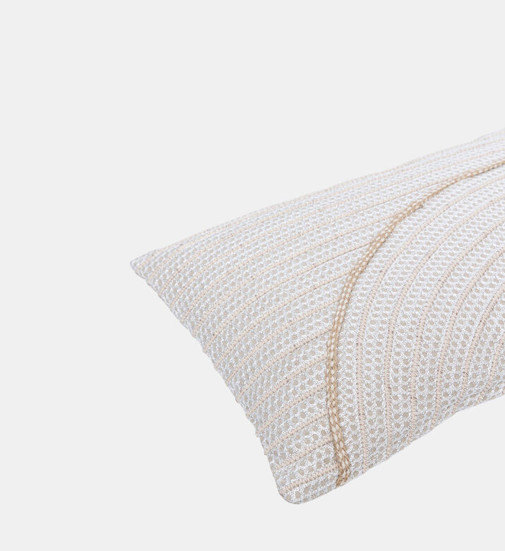 Home Deco and More Mirva Cotton Rectangular Filled And Vaccumed Cushion, White, Packshot View Home Deco and More Mirva Cotton Rectangular Filled And Vaccumed Cushion, White, Packshot View