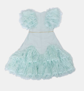 فستان بناتي مزين بريش