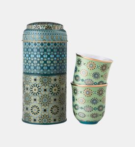 طقم علب صفيح 2-فنجان قهوة أندلسية