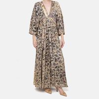 Flared V-neck Dress