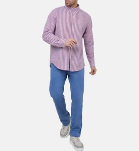 Cotton-blend Alternating Stripes Shirt