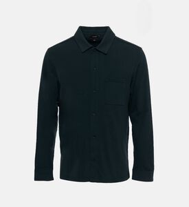 Vince Jersey Button Closure Long-sleeve Shirt, Blue, S, Packshot View
