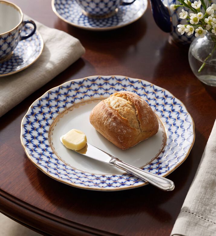 Imperial Cobalt Net Tulip Bread-butter Plate, Model View