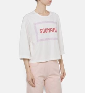 Forte-Forte Oversized Logo-embroidery T-shirt, Model View