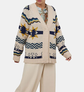 Ethnic Motif Oversized Cardigan