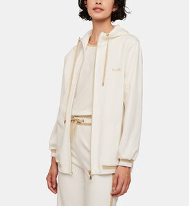 هودي مزين بلوغو مطرز بسحاب