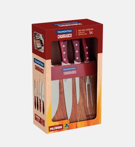 Tramontina Polywood Barbecue 5-piece Set - 22 X 11.5 X 37 Cm, Packshot View