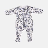 Toile De Jouy Blue-inspired Print Pajamas