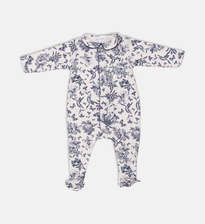 Toile De Jouy Blue-inspired Print Pajamas