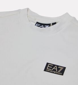 EA7 Cotton Logo-print Crewneck T-shirt, White, 14y, Packshot View