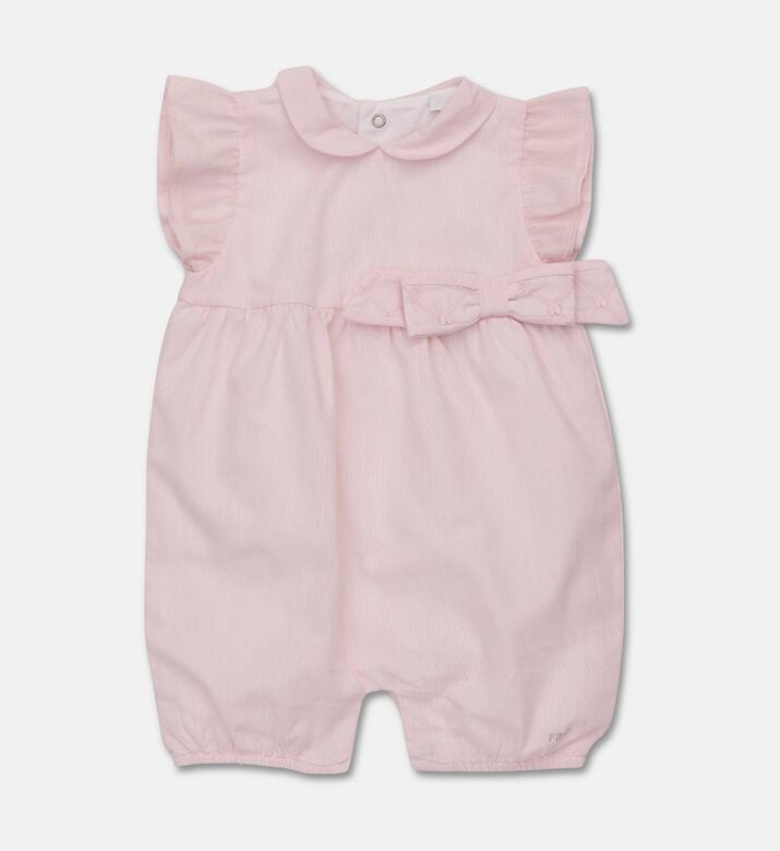 My First Collection Waist Bow Short-sleeve Rompersuit, Packshot View