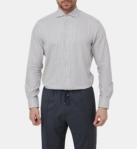 Pal Zileri Cotton Checkered Button-down Shirt, Model View