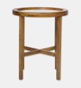 Home Deco and More Large Round-shape Table, Light-brown, 60-cm, Packshot View