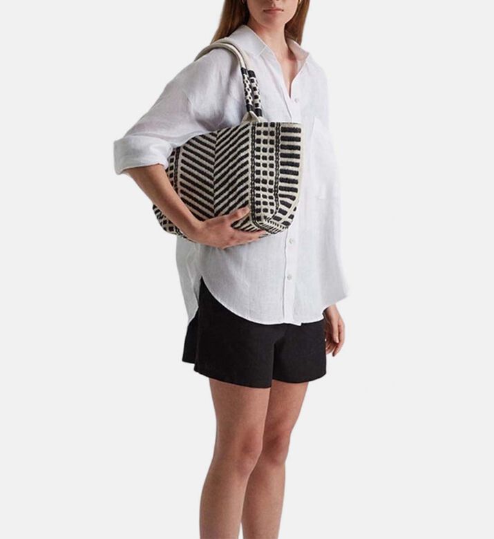 Herringbone Pattern Mini Tote Bag