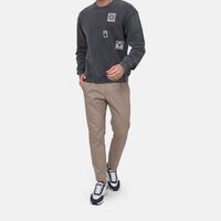 Cotton Embroidered Patch Sweatshirt