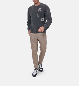 سويت شيرت قطن مطرز برقع