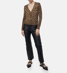 Zadig et Voltaire Leopard-print V-neck Cardigan, Model View