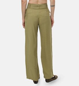 Ba and Sh Elastic Waistband Wide-leg Pants, Model View