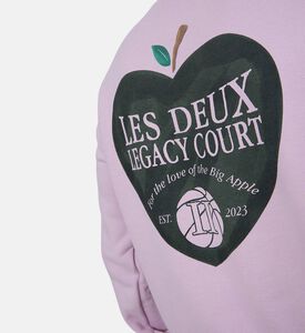 سويت شيرت بأكمام طويلة بطبعة شعار