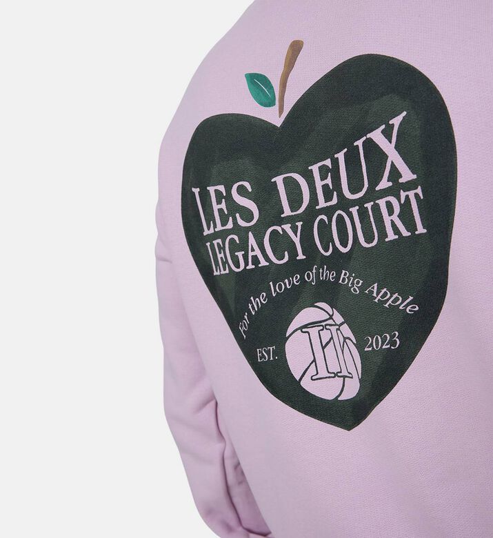 سويت شيرت بأكمام طويلة بطبعة شعار