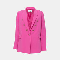 Crepe Straight Cut Blazer Jacket