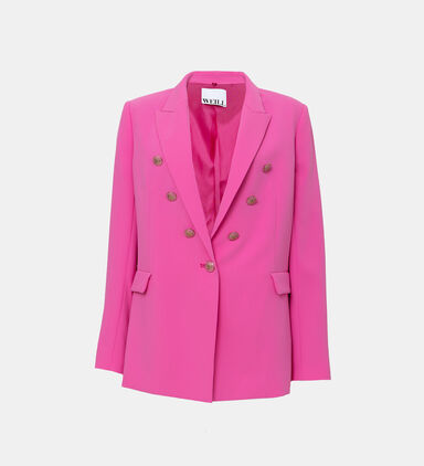 Crepe Straight Cut Blazer Jacket