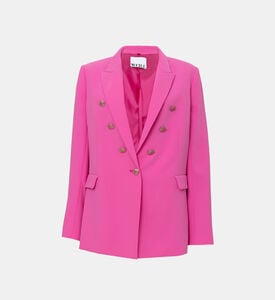 Crepe Straight Cut Blazer Jacket Crepe Straight Cut Blazer Jacket